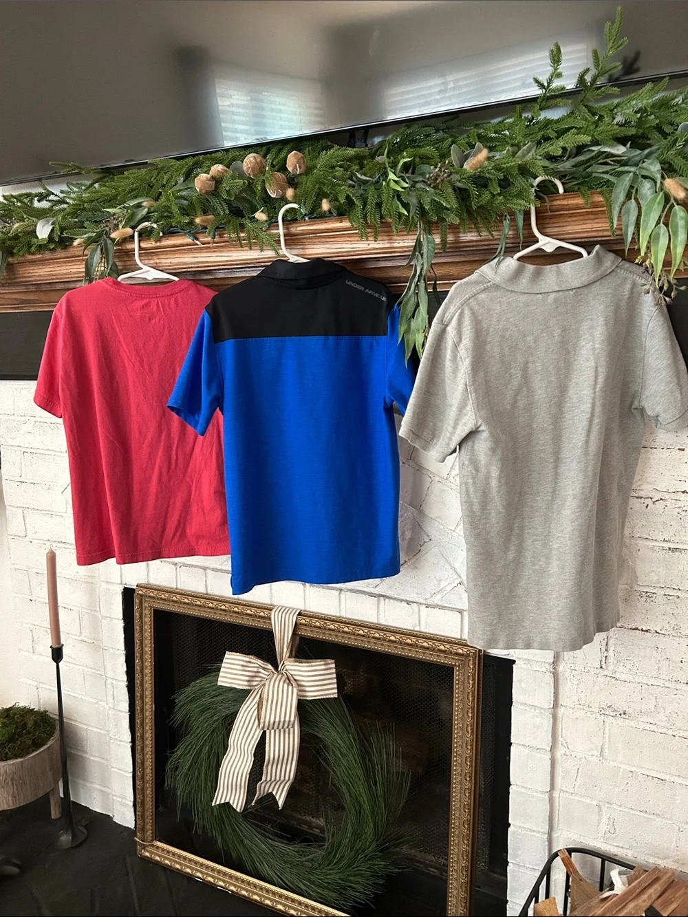 Under Armour Boys Royal Blue and Black, Gray Polo & Red Polo t-shirt
